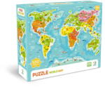 dodo Puzzle educativ Harta lumii cu 100 piese pentru copii 5+ (DO300704) Puzzle