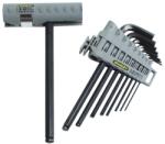 STANLEY Set 9 chei imbus Stanley cu maner, cap sferic si drept, 1.5-10 mm (4700089904) Cheie imbus