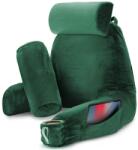 Linomag Perna pentru Citit cu Cotiere, Suport pentru Cap/Gat Detasabil & Suport pentru Picioare, Linomag®, 2 x Buzunare Laterale, Verde, 91.5x75cm (pcv)