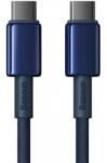 Baseus Cablu Date si Incarcare Baseus USB-C - USB-C Tungsten Gold 100W 1m Bleumarin