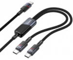 hoco. Cablu Date si Incarcare Hoco USB-C - 2 x USB-C U139 2in1 100W 1.2m Negru
