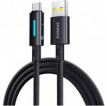 Baseus Cablu Date si Incarcare Baseus USB-A - USB-C Lit Button Control 100W 1m Negru