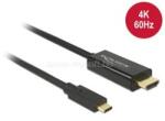 Delock Kábel USB Type-C csatlakozódugó > HDMI csatlakozódugó (DP váltakozó) 4K 60 Hz, 3 m, fekete (DL85292) (DL85292)