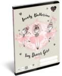 LIZZY Füzet, tűzött, A5, vonalas, 32 lap, 1. osztály, LIZZYSULI, „Tiny Dancer, Lovely Ballerina, 14-32″ (TICLFVA5TD1)