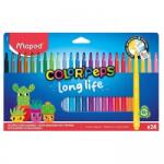 Maped Carioca Maped Color Peps, Long Life 2.0, 24 culori/set 844002