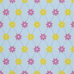 Heko Panels Textil anyag, Rózsaszín és sárga virágok, Poliészter 100%, 210g/pm, Méret: 100cm x 155cm, DX432 (DX432)
