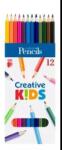 ICO Creative Kids: Шестоъгълни цветни моливи - 12 бр