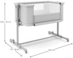KinderKraft NESTEE GROW 2 бебешка кошара LIGHT GREY (KLNEEGR2LGR0000) - xmall