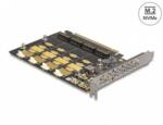 Delock PCI Express x16 kártya - 4 x belső NVMe M. 2 Key M - elágazás (89017) - bluechip