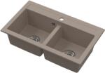Ruvetti Doblo gránit mosogató 75.6x44.7 cm bézs 3001DO_BE_W (3001DOBEW)