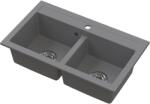 Ruvetti Doblo chiuvetă din granit 75.6x44.7 cm gri/grafit/onix 3001DO_GR_W (3001DOGRW) Chiuveta