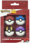 Undercover Pokemon, guma de sters 3D, pokeball, 4 buc