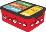 POS Pokemon, cutie pentru pranz din trei piese, rosu