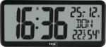 TFA Rádiójel vezérlésű Falióra 356 mm x 161 mm x 27 mm Fekete Nagy kijelző (60.4525. 01) (60.4525.01)