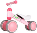 ECOTOYS Négykerekű futóbicikli, ECOTOYS JM-118, rózsaszín, EVA habkerekek, műanyag váz, ülésmagasság: 22 cm, kormányfordulás határoló, 18 hónapos kortól (TF922)