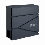 Leziter Cutie poștală de exterior Homepost cu suport pentru ziare, cu încuietoare, culoare antracit (MB-51G02)