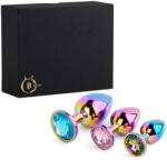 Jewellery Set pluguri anale Jewellery Multicolor, oțel inoxidabil, 3 dimensiuni, cristale decorative (64-00208)