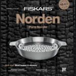 Fiskars Tigai si seturi Steamer din otel pentru grill 30cm, Norden (1066431) - pcone