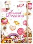 Dolce blocco Jegyzetfüzet ponthálós DOLCE BLOCCO Secret Journal A/5 176 oldalas Sweet Dreams keménytáblás gumis (21359) - tonerpiac - 5 409 Ft