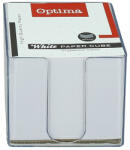 Optima Kockatömb fehér OPTIMA 9x9x9 cm műanyag tartóban (22945) - tonerpiac