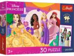 Trefl Puzzle pentru copii Prințesele Disney, 30 piese, Premium Plus, cu poster - Trefl (18342) Puzzle