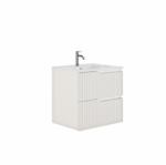 Gala Set mobilier suspendat cu 2 sertare Gala Canaletto cu lavoar 60 cm, alb mat (7903321) (7903321)