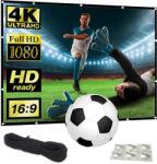 Linomag Ecran de proiectie pliabil 100" Linomag®, format16: 9, ideal pentru proiecții interior/exterior, portabil, 4K HD, montare rapidă, alb (epa)