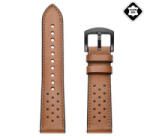 gigapack Pótszíj (univerzális, 22 mm, valódi bőr, légáteresztő) VILÁGOSBARNA [Honor Watch GS 3]