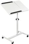 Maclean mobil asztali/laptop állvány, fehér, állítható magasságú 59-89 cm, max. 30 kg, MC-121 W