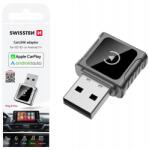 Swissten Vezeték nélküli adapter Apple CarPlay Android Auto Wi-Fi 5.8 Bluetooth 5.3 (20114040)
