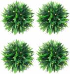 vidaXL Mingi artificiale din lemn de cimis cu lumini LED 2 buc Verde GartenMobel Dekor (3335898)