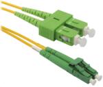 XtendLan Patch kábel, optikai, LC-SC, APC/APC, 9/125m, szinglemódusú, duplex, 1m (FOP-LCASCA-D-1-9)