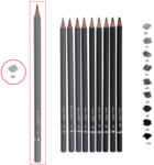 Daco Creion negru 2B DACO - Set 12 (CG702)