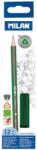 MILAN Creion grafit triunghiular B MILAN - Set 12 (071230212)