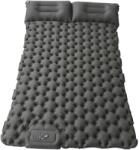 inSPORTline Kétszemélyes felfújható matrac, beépített pumpával inSPORTline Faustea 192x125x8 cm, kompakt méret, hatékony szigetelés, felfújás beépített pumpával szürke (31108-3)