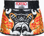 YOKKAO Pantaloni scurți de antrenament pentru bărbați YOKKAO Dragon Muay Thai black/white