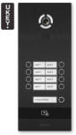 BAS-IP BI-08FB Fekete - IP kaputelefon panel, 8 lakásos, UKEY, SIP 2.0 - BasIP (EC-BI-08FB BLACK)
