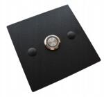 MT3CH Csengőgomb kaputelefonhoz Fém Led 9/12/24/230V 10x10 négyzet fekete (MR/P/02)