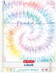 Herlitz Spirálfüzet A4 / 80 lap, lyuk. +perf. , kockás, Batik Freedom (50044115)