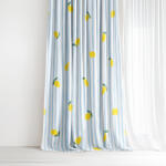 Goldea draperie 100% bumbac - lămâi proaspete cu dungi 280x150 cm