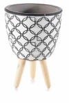 Decorer Ghiveci flori lemn ceramica 10.5x14.5 cm (A61.00.21ADECO)