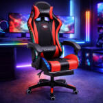 DreamHouse YT089 Scaun Gaming din Piele Sintetică cu Iluminare RGB Negru-Roșu (YT089-BLACK-RED-RGB)