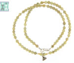  Colier Jasp Sunset Natural Rotund 4x4 mm - Accesorii de Argint 925 - Gold Filled