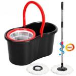 Procart Mop rotativ cu galeata, rotire 360 grade, 2 capete interschimbabile, microfibra, maner telescopic (MOO46P)