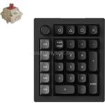 KEYCHRON V0 Ultra 8K mechanikus Silk POM Red Bluetooth / vezeték nélküli numerikus billentyűzet (fekete) (V0U-D1) (V0U-D1)