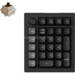 KEYCHRON V0 Ultra 8K mechanikus Silk POM Brown Bluetooth / vezeték nélküli numerikus billentyűzet (fekete) (V0U-D3) (V0U-D3)