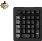 Keychron V0 Ultra 8K Bluetooth / vezeték nélküli Silk POM Brown mechanikus numerikus billentyűzet fekete (V0U-D3)
