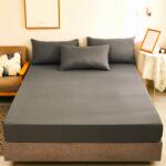 Kotonia Home Husa pat Kotonia Home, bumbac ranforce, elastic, gri antracit, 180x200+25 cm (004699-180)