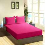 Kotonia Home Husa de pat cu elastic Kotonia Home, Damasc Saten, 160x200+20 cm, Magenta (004663-160)