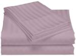 Kotonia Home Cearceaf de pat Kotonia Home Deco, 100% bumbac, Damasc Saten, dimensiune dungi 1 cm, Lila, 150x240 cm (001091-150)